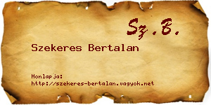 Szekeres Bertalan névjegykártya